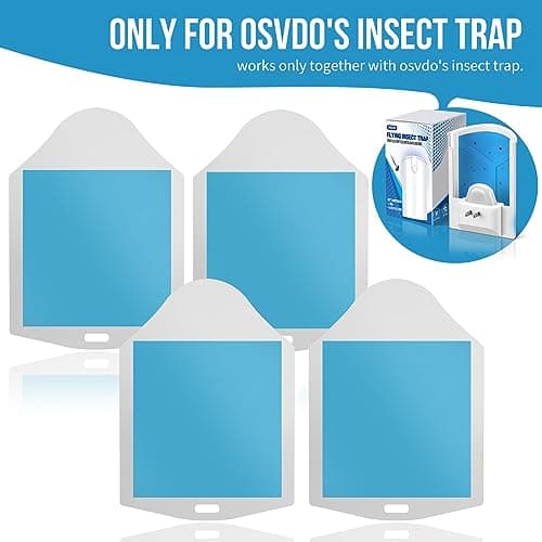 OSVDO Trap Refills, Flying Insect Trap Refill Kit NO Device - 4 Pcs Glue Cards, Each Glue Card Lasts up to 65-Day or Until Full Flying Insect Trap (4 x Refills) - Thumbnail 4