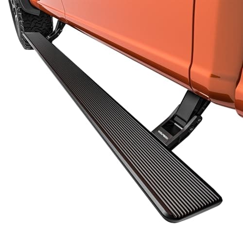 WOLFBOX Power Running Boards for F150/F250/F350/F450/F550 2021-2026, Automatic Electric Retractable Side Steps with LED Lights, Plug-N-Play Waterproof Motor - Image 1