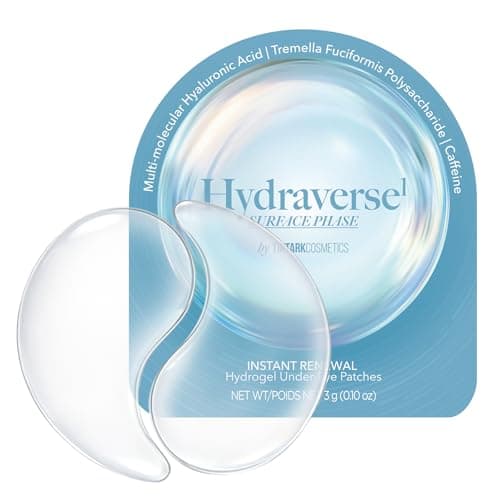 Hydra Reset Hydrogel Under-Eye Patches 28 Pairs - Hydraverse¹ Surface Phase Crystal Mask with Multi-Weight Hyaluronic Acid, Caffeine & Tremella for Instant Hydration, De-puffing & Makeup Prep