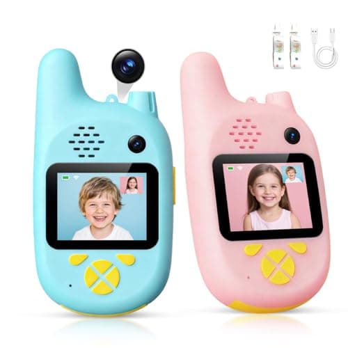 Kids Video Walkie Talkies with Front & Rear Cameras, Real-Time Video Call, Voice Chat, Photo & Emoji Messaging, Dual Camera Switch, Fun Interactive Walkie Talkies for Boys & Girls Ages 3–12 - Image 1