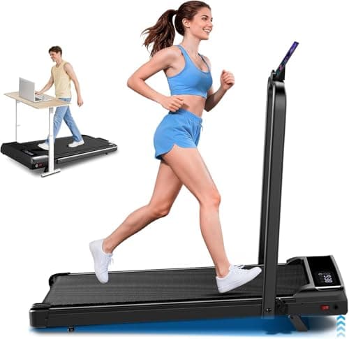 Walking Pad with Incline, 2.5HP Walking Pad Treadmill, 3 in 1 Portable Under Desk Treadmills for Home Small Space, Foldable Folding Home Treadmill with Remote Control, 350LBS Capacity - Image 1