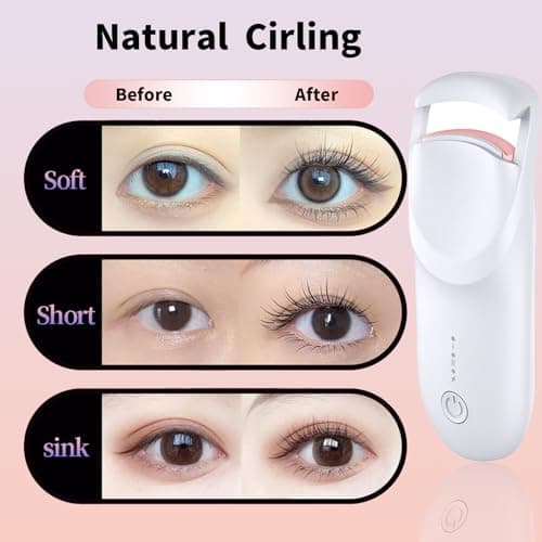 Heated Eyelash Curler with LED Display, Rechargeable Lash Curler with Adjustable Temperature, Auto-Off, Natural & Long-Lasting Curl - Thumbnail 3