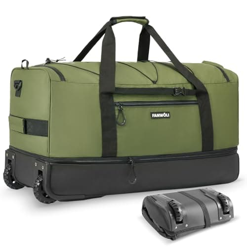 Fanwoli 30'' Large Rolling Duffle Bag with Wheels - No-Sag Heavyload Design, Waterproof & Collapsible (100L-120L) Wheeled Luggage with Soft Handle, Ideal for Extended Travel, Camping, Moving & Gym - Image 1