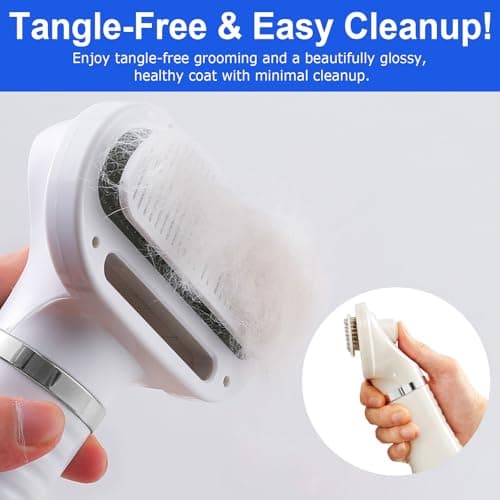 3-in-1 Pet Hair Dryer Brush for Dogs & Cats – Portable Blower & Slicker Brush, Adjustable Temperature, Overheat Protection - Thumbnail 3