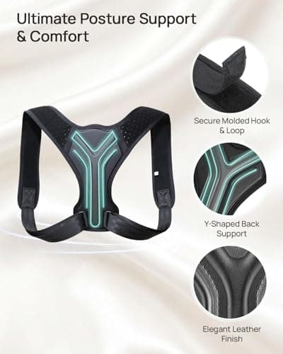 Playire Anatomical Y-Shape Upper Back Posture Corrector For Women, Superior Fabric Back Straightener Posture Brace For Women，Invisible Confidence & Maximum Breathability,Office Essential - Thumbnail 5