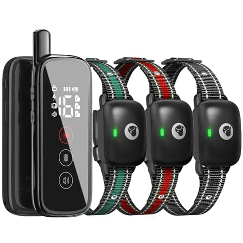 Heaflex Dog Training Collar 3 Dogs, Dog Shock Collar with Remote - 2600Ft Range, Rechargeable Waterproof Electric Dog Collar, 3 Training Modes (Vibration, Beep, Shock) for E-Shock Collar（Black） - Image 1