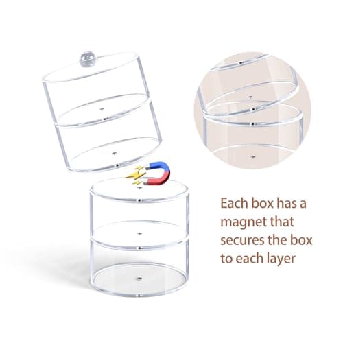 Oubou Belt Organizer, 4-Tier Acrylic Belt Storage & Holder for Closet, Clear Acrylic Display Case with Dust Cover for Belts - Thumbnail 5