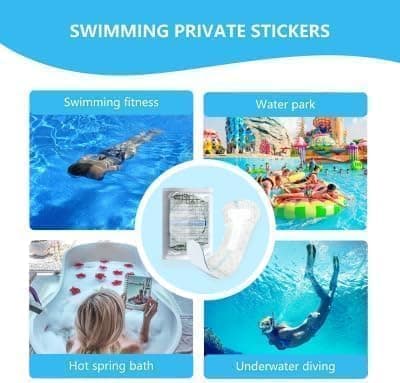 Swimming Private Stickers for Women | Skin-Friendly Private Area Protection | Dirt Prevention for Swimming & Daily Activities | 7-Pack（5.9 * 16.5in） - Thumbnail 5