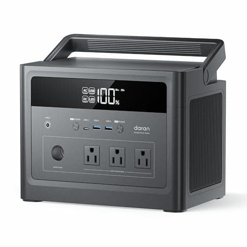 2026 Portable Power Station 600W (Surge 1200W), 576Wh LiFePO4 Battery Solar Generator, Power Bank 110V Pure Sine Wave AC Outlet with PD 100W USB-C Fast Charging for Home Use, Hurricane Emergency, RVs - Image 1