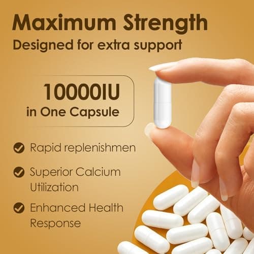 NATURE TARGET Vitamin D3 K2, High-Potency 10,000 IU D3, 100 mcg K2(MK-7) Supplement with MCT, Most Absorbable Synergy Formula, Supports Bone, Calcium & Immune Health, 120 Capsules - Thumbnail 3