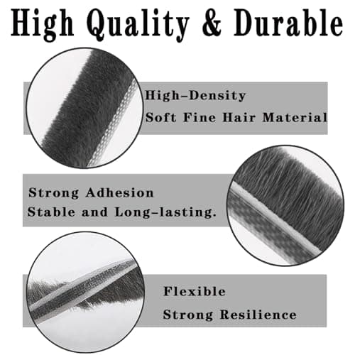 WEZKYLCG 40FT Weather Stripping Door Seal, Self-Adhesive Window Insulation for Winter, Door Frame Gap Filler Sealing Strip, Soundproofing, Dustproof (Gray, 0.35'' Wide X 0.2'' Thick) - Thumbnail 5