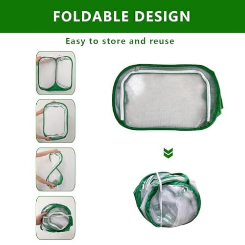 Butterfly House Habitat Insect Cage Clear See Through Pop-up Collapsible Butterfly Enclosure-Medium 15.8"x15.8"x23.6" - Thumbnail 6