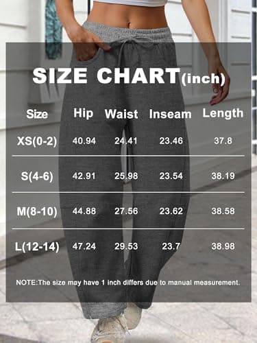Bellcoco Barrel Sweatpants Women Casual Baggy Elastic Waisted Pants Wide Leg Gym Trousers with Pockets Dark Grey M - Thumbnail 5