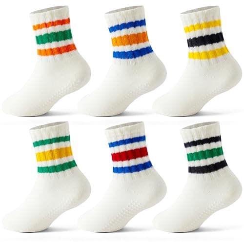 BISOUSOX Baby Boy Socks 0-6-12 Months, Toddler Socks 3T-4T-5T Grippy Non Slip Sock with Grips for Babies Newborn Infant - Image 1