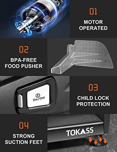 Meat Slicer, 200W Electric Food Slicer with 2 Removable 7.5" Stainless Steel Blades and Stainless Steel Tray, Child Lock Protection, Adjustable Thickness, Food Slicer Machine for Meat Cheese Bread - Thumbnail 2