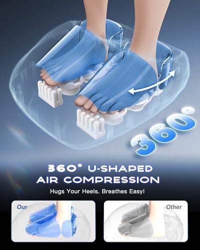 KINGJOY Foot Massager with Heat for Neuropathy, [2026 Upgraded], Deep Kneading Shiatsu Foot Massager for Plantar Fasciitis, Fits Up to Men Size 14, Gifts for Women Mom Men Dad Seniors - Thumbnail 4