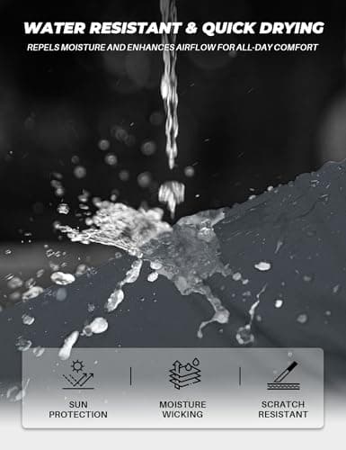 MOURCE Men's Hiking Pants 7 Pockets - Quick Dry Outdoor Cargo Pants for Men Camping Travel Climbing Fishing, Grey - Thumbnail 3