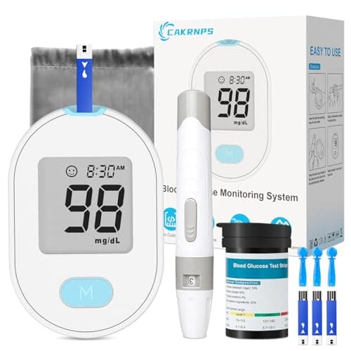 Blood Glucose Monitor Kit, Blood Sugar Testing kit with 50 Blood Sugar Test Strips, 50 Painless 33G Lancets, 1 Blood Glucose Meter, 1 Lancing Device, Medical Accuracy, 5-Second Results, No Coding & Auto Eject, Glucometer Kit for Diabetes Testing for Home/Travel Use - Image 1
