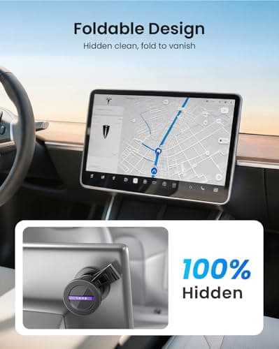 LOXP Upgrade Tesla Phone Mount [Strong Magnetic & Foldable] MagSafe Car Mount for Tesla Model 3/Y/Juniper, 360 Rotating Tesla Phone Holder Fits for iPhone 17 16 15 Pro Max, Tesla Accessories - Thumbnail 2