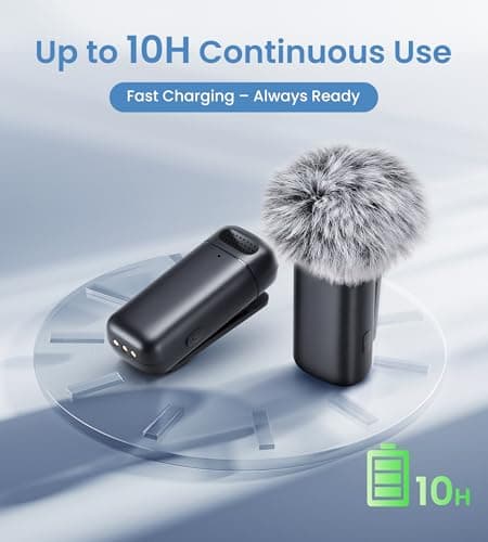 Sunnymark Mini Wireless Lavalier Microphone for iPhone/Android/Laptop, Plug & Play mini Mic with USB C Receiver and Lightning Adapter, Noise Reduction Clip on Wireless Microphone for TikTok, YouTube - Thumbnail 6