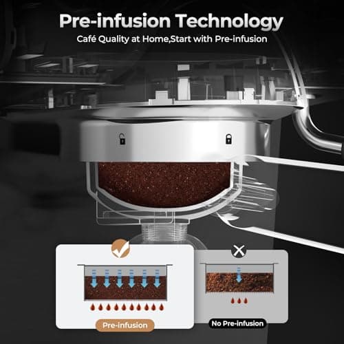 Havato 20 Bar Espresso Machine,Hot & Cold Brew Espresso Coffee Maker with Milk Frother,50oz Water Tank,LCD Display,Single & Double,Cappuccino & Latte Machine for Home - Thumbnail 3