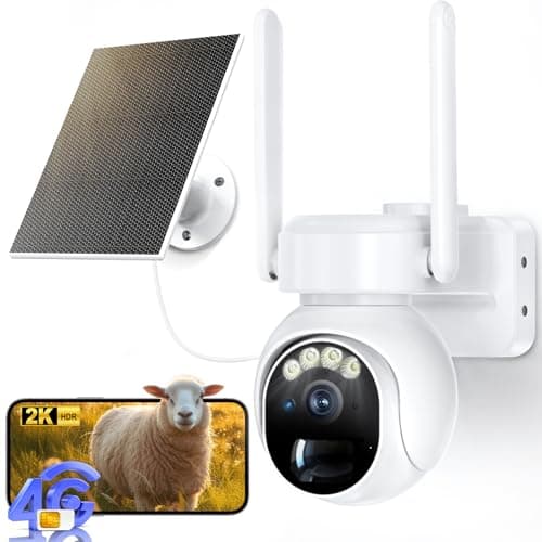 Slice Jelly 4gLte Cellular Security Camera, No WiFi Security Camera ，360°View PTZ, ABS Fireproof IP65 Waterproof, 2K HD Color Night Vision, Human Tracking, 2-Way Audio - Image 1