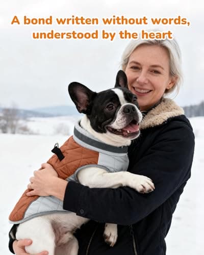 Aokown Dog Winter Coat for Small Dogs, Adjustable Puppy Warm Jackets in Cold Weather, Reflective Pet Fleece Vest with External Attachment Points, Zippered Cold-Weather Dog Winter Clothes, S Brown - Thumbnail 6