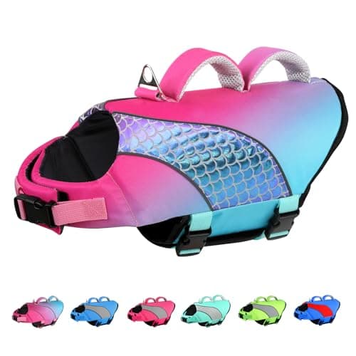 Doglay Dog Life Jacket with Double Rescue Handles, High Flotation Dog Life Vests for Swimming, Reflective Swimming Vest Safety Lifesaver for Small Medium Large Dogs - Image 1