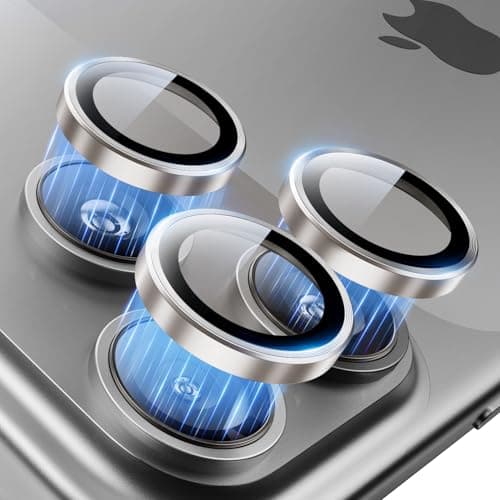 Hoerrye for iPhone 17 Pro Max/17 Pro Camera Lens Protector - [Top 9H+ Tempered Glass - 12FT Military Grade] HD Invisible Fit Camera Screen Protector Cover Accessories Case Friendly,Gray - Image 1