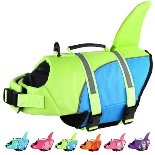 DogLay Ripstop Shark Dog Life Jacket with Rescue Handle, Adjustable Dog Vests for Swimming, Boating - Small, Medium, Large - Image 1