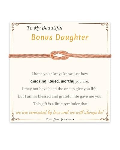 Sistble Mothers Day Gifts for Daughter, Bonus Daughter Gift Rose Gold Bracelets for Women Infinity Knot Bracelet Snake Chain Birthday Gifts Jewelry from Stepmom - Thumbnail 2