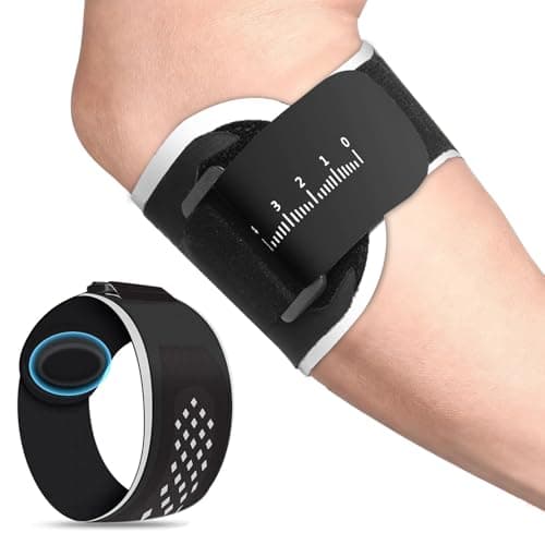 Tennis Elbow Brace for Women , Adjustable Elbow Brace with Pressure Band Strap & Gel Pad, Elbow Brace for Tendonitis and Tennis Elbow for Women, Golfer's Elbow Arm Forearm Support Band (Fits 7.5" To 11" ) - Image 1