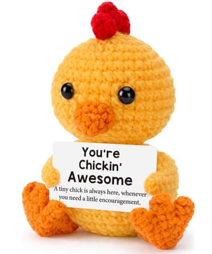 Easter Basket Essentials Stuffers Chicken Gifts for Teens Girls Boy Kids Son Daughter Women Gifts Easter Mothers Day Birthday Teacher Appreciation Graduation Handmade Crochet Chick Gift for Student - Image 1