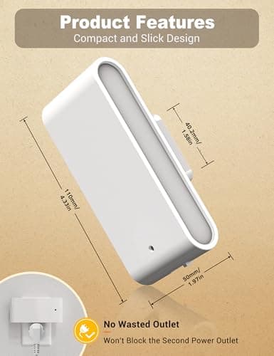 JandCase LED Night Lights Plug into Wall, Night Light with Dusk to Dawn Light Sensor, Dimmable Night Light Plug in [2 Pack], 3000K Soft White Nightlight for Bedroom Hallway Kids Room Kitchen - Thumbnail 6