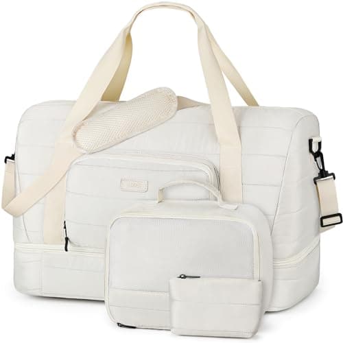 Weekender Bags for Women with Shoe Compartment, Travel Duffle with Toiletry Bag, Carry on Overnight Bag with Wet Pocket - Image 1