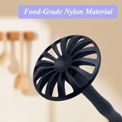 Potato Masher, Foldable Nylon Mashed Potato Masher for Non-Stick Cookware, Non-Scratch Food Masher Kitchen Tool and Gadgets, Smasher Kitchen Utensils for Potato, Bean, Vegetable, Fruit, Avocado - Thumbnail 5