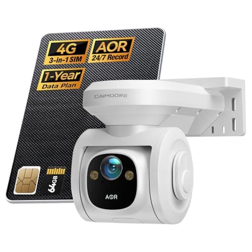4G LTE Cellular Security Camera Outdoor 2.5K QHD, No WiFi 24/7 Recording, vSIM & 64GB SD, 8W Solar Panel Powered, Pan Tilt AI Person/Animial/Vehicle Tracking, Color Night Vision, IP67 Cold-Resistant - Image 1