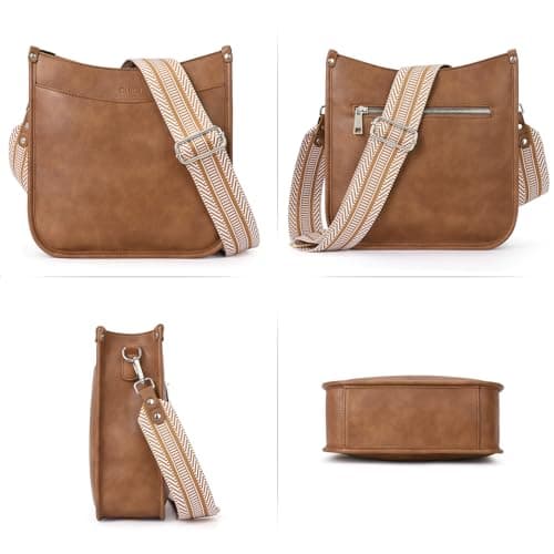 CLUCI Crossbody Bag Purses for Women 2Pcs Leather Hobo Handbag Wallet Set With 2Adjustable Guitar Strap Shoulder Handbag - Thumbnail 6