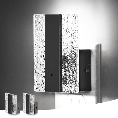 L LOHAS LED Night Lights Plug Into Wall, 2 Pack Night Light with Dusk-to-Dawn Sensor, Dimmable Decorative LED Nightlights, 0-100LM 5000K Adjustable Brightness for Bathroom, Hallway, Bedroom,Stairway - Image 1