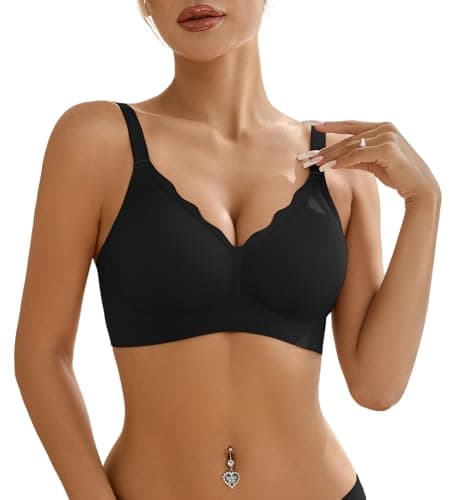 Wireless Bras for Women No Underwire - Womens Seamless Bralette Full Coverage Padded Sleep Bra with Support and Lift - Image 1