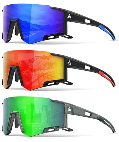 NSSIW Kids-Sunglasses Sports Sun Glasses: Youth Baseball Sunglasses Shades for Boys Girls UV400 Cycling 3 Pack Age 6-16 - Image 1