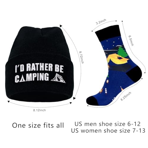 GOAUS Camping Gifts Funny Hat and Socks, Gifts for Men Boys Dad Son Husband Boyfriend Grandpa - Thumbnail 4