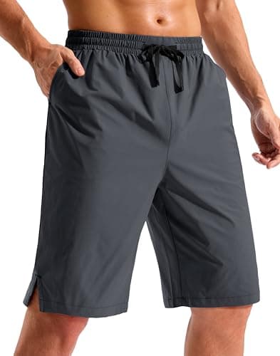 Pudolla Men's Swim Trunks 9"/11" Quick Dry Board Shorts Bathing Suits Beach Shorts for Men with Pockets - No Liner(Steel Grey 11 Inseam-3XL) - Image 1