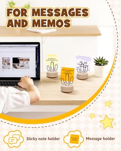 Christmas Card Holder Stand, eZAKKA 12 Pcs Wooden Christmas Place Card Holders for Table Cards, Office, Party, Sticky Notes, Business Cards (Cactus) - Thumbnail 5