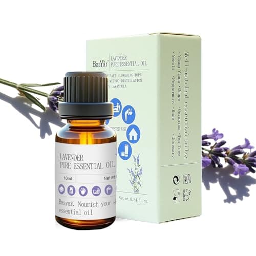 BasYar Pure Lavender Essential Oil – 100% Natural, Undiluted, Steam-Distilled from Balkan Lavender – Calming Aromatherapy for Sleep, Stress Relief & Skin – 10ml Amber Glass Dropper Bottle - Image 1
