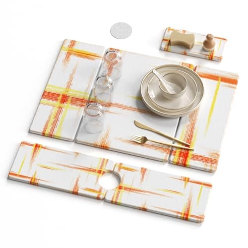 3-Piece Stone Dish Drying Mat Set for Kitchen Counter -24"x16" Large Absorbent Diatomaceous Earth Mat for Countertop, Stone Faucet Mat & Soap Tray- Quick Dry, Non-Slip - Image 1