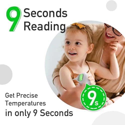 Boncare 9 Seconds Digital Basal Thermometer - Accurate Oral & Rectal Thermometer for Adults & Kids, Fever Alarm, Large Display (White) - Thumbnail 5