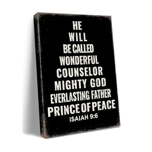 Ploceiny Isaiah 96 Bible Verse Scripture Canvas Wall Art Print - Christian Inspirational Decor for Bedroom, Living Room, Office - Farmhouse Religious Wall Artwork Picture.A-433 - Image 1