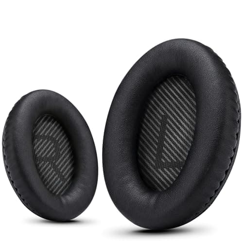 Premium Ear Pad Replacement for Bose Headphones Earpads, Compatible with Bose QuietComfort 35 ii /QC35 /QC25 /QC2 /QC15 /Ae2 /Ae2i /Ae2w /SoundTrue & SoundLink, by Krone Kalpasmos – Classic Black - Image 1