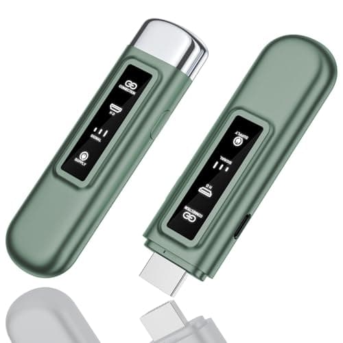 HDMI Wireless Transmitter and Receiver, 4k Decoding 1080P@60Hz Output HD Wireless Video Streaming Transmitter with Status Indicator for TV Box/Camera/PC/Projector, Low Latency (Green) - Image 1